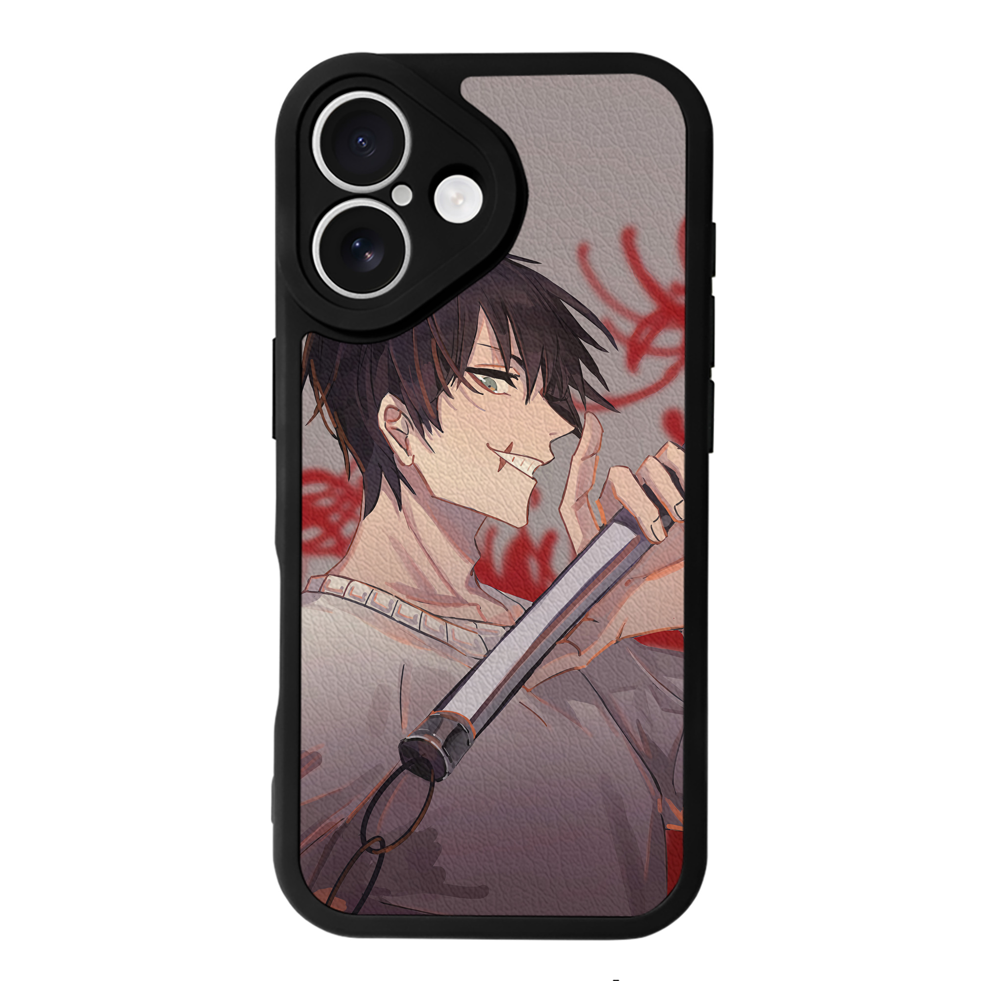 （画像用） 呪術廻戦 Jujutsu Kaisen 【iPhone 16シリーズ対応】シリコンスマホケース（レザー調） 材質：シリコン